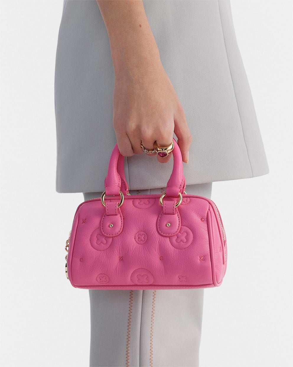 Flashback Leather Mini Bowler Crossbody Bag