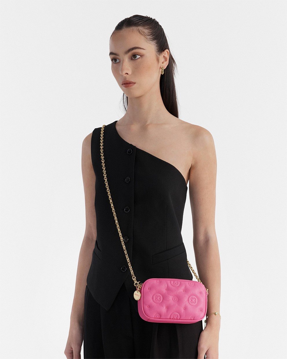 Flashback Leather Pouch Crossbody Bag