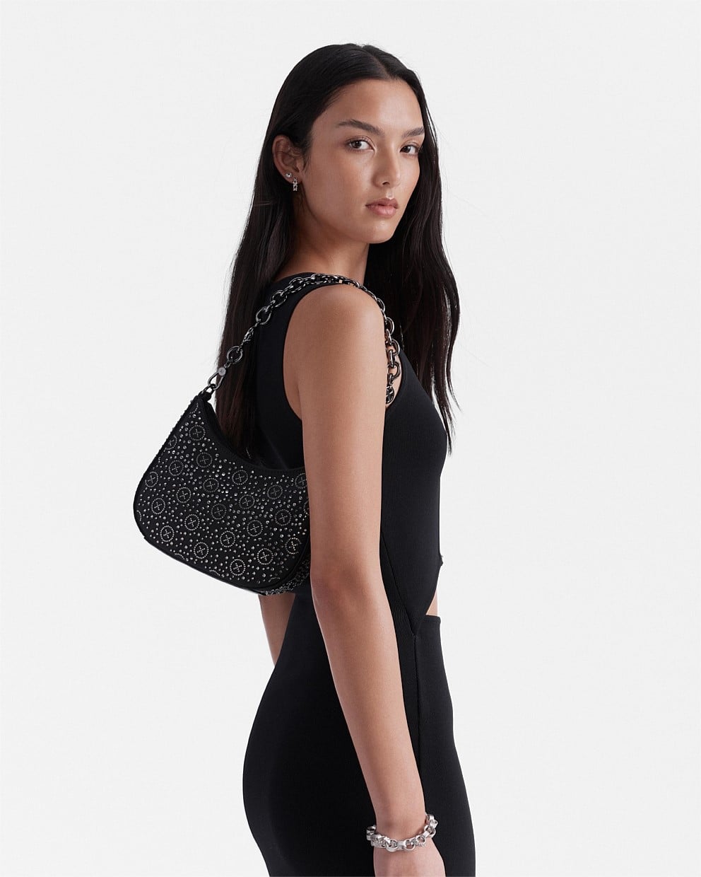 Mim-Gram Sparkle Shoulder Bag