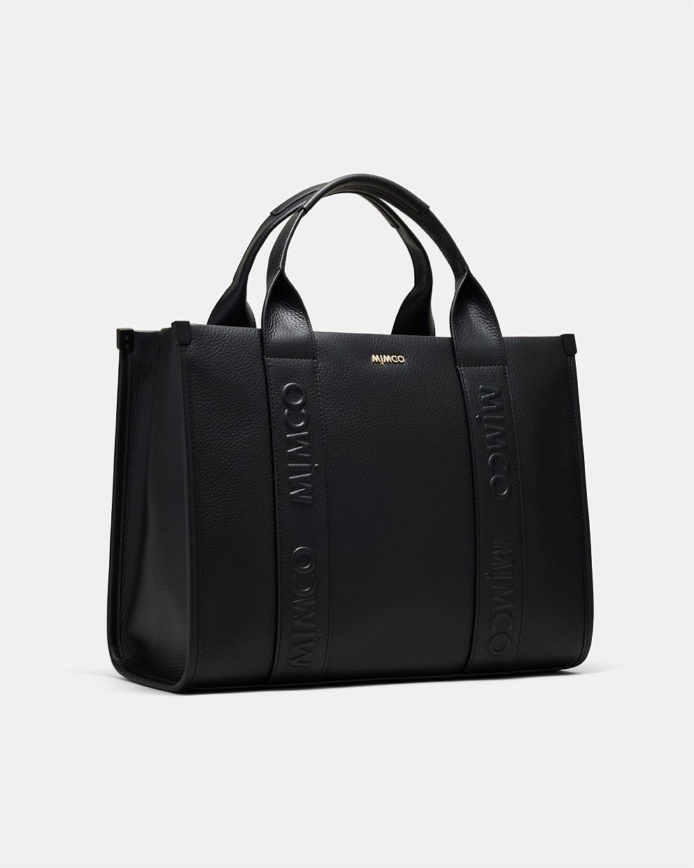 Black Light Gold Stevie Leather Tote Bag - Tote Bags | Mimco