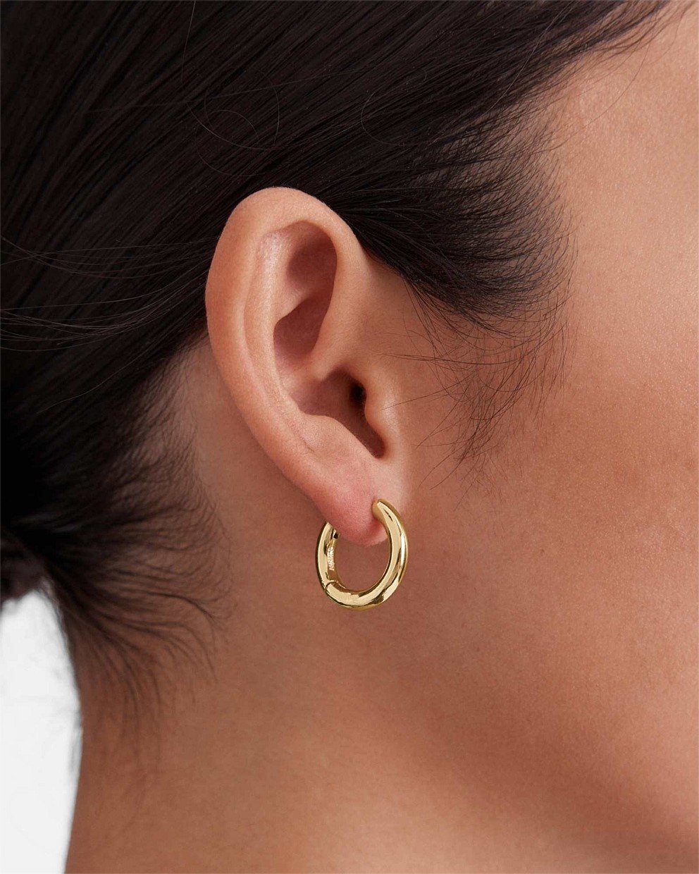 Gold Supermicra Charm Hoop Earrings - Hoop Earrings | Mimco