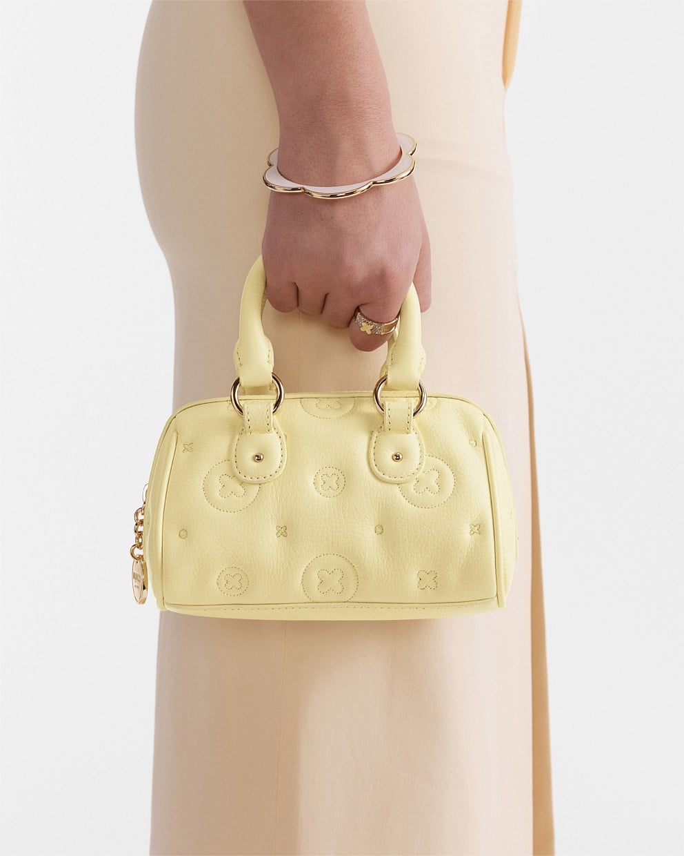 Flashback Leather Mini Bowler Crossbody Bag