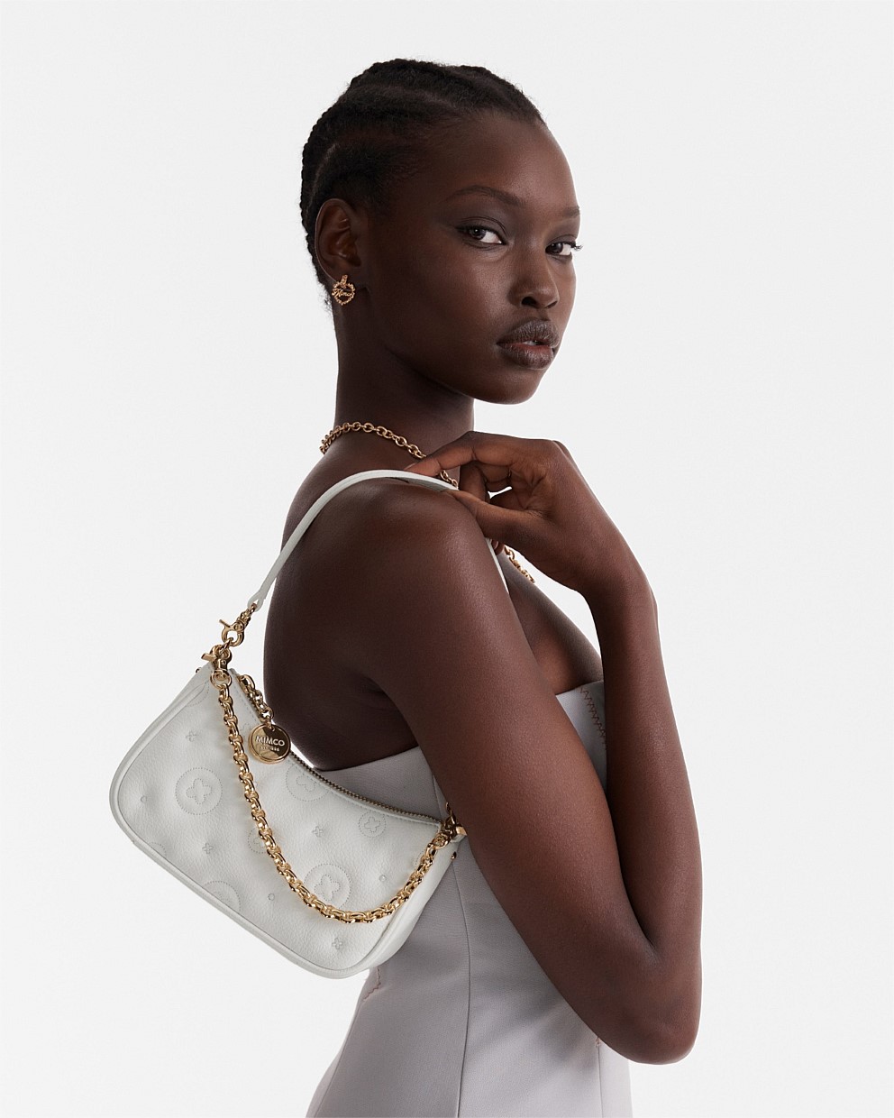 White Flashback Leather Mini Shoulder Bag - Mini Bags | Mimco