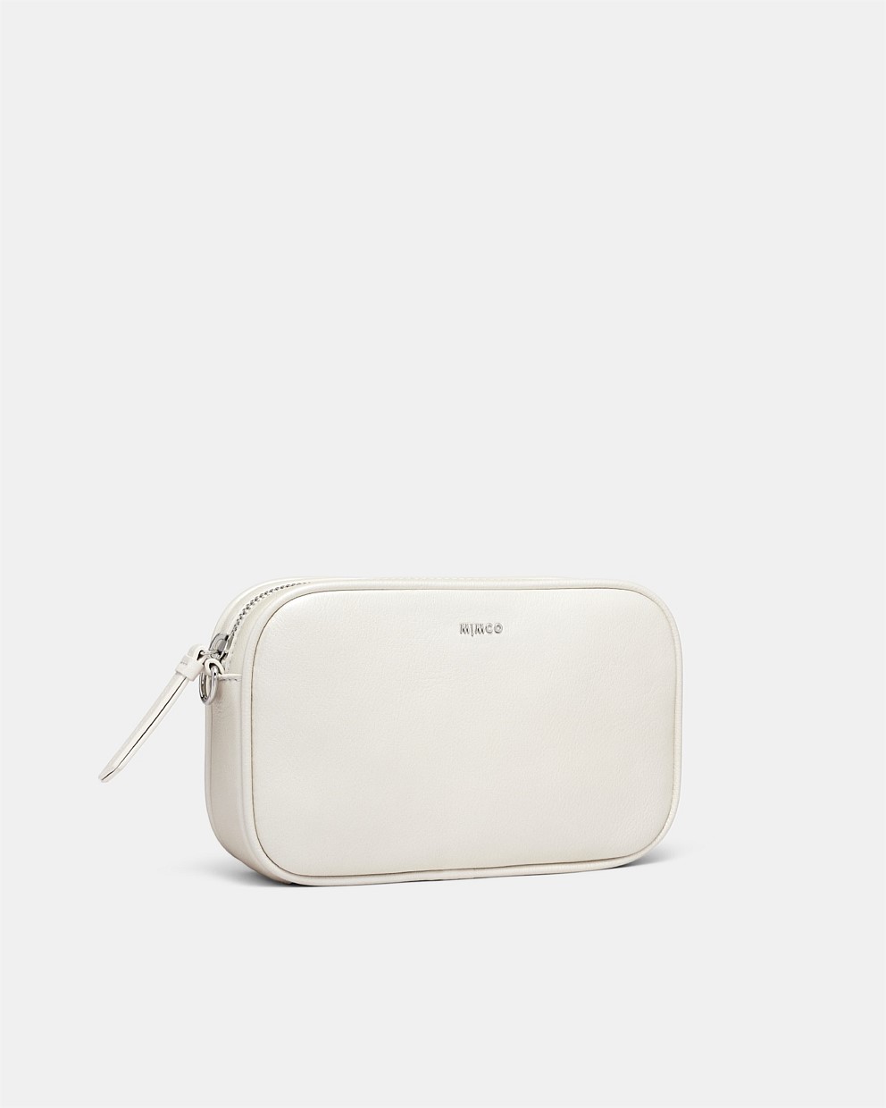 Pearlised White Classico Pouch - Pouches | Mimco