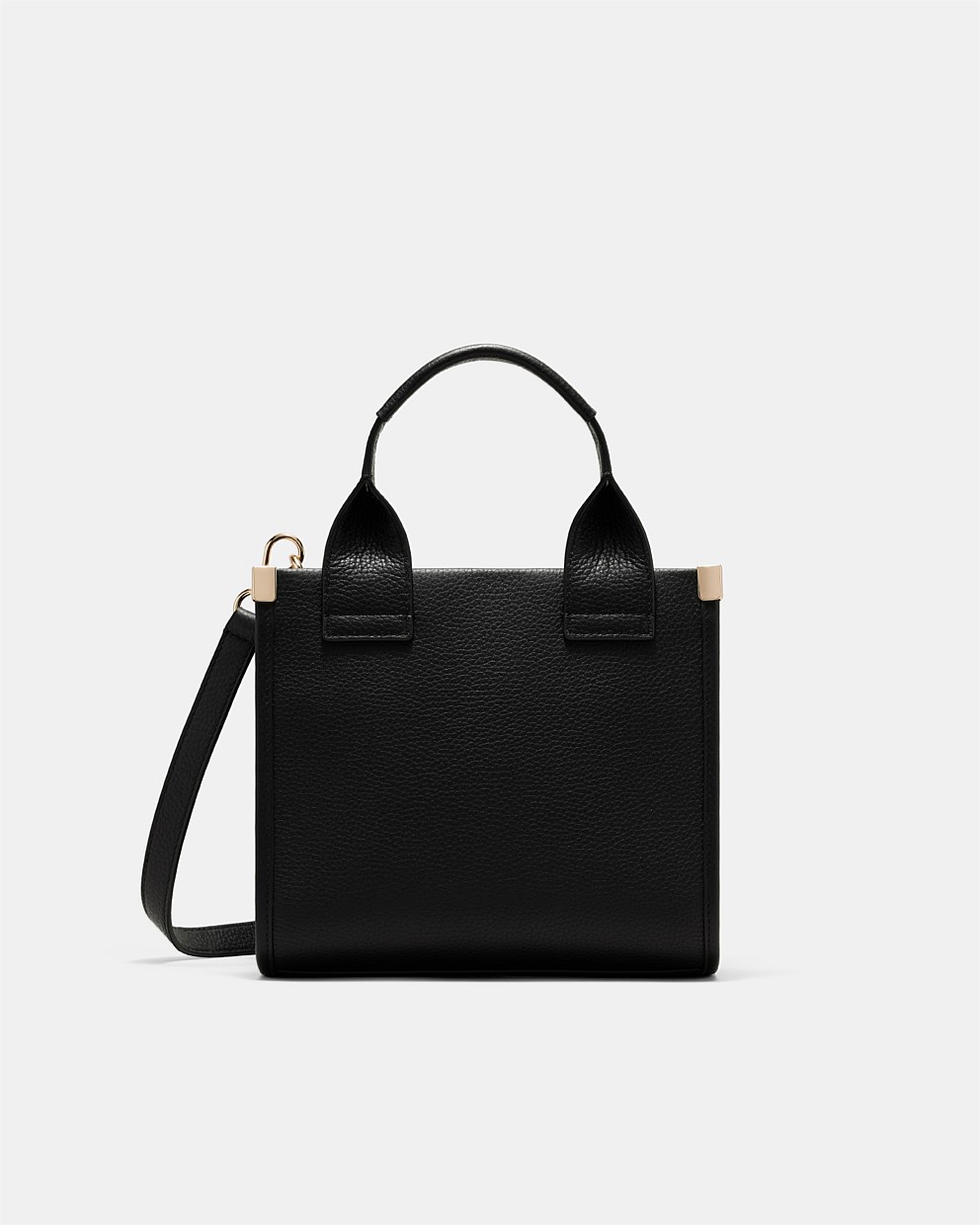 Black Light Gold Patch Leather Mini Tote Bag - Bags | Mimco