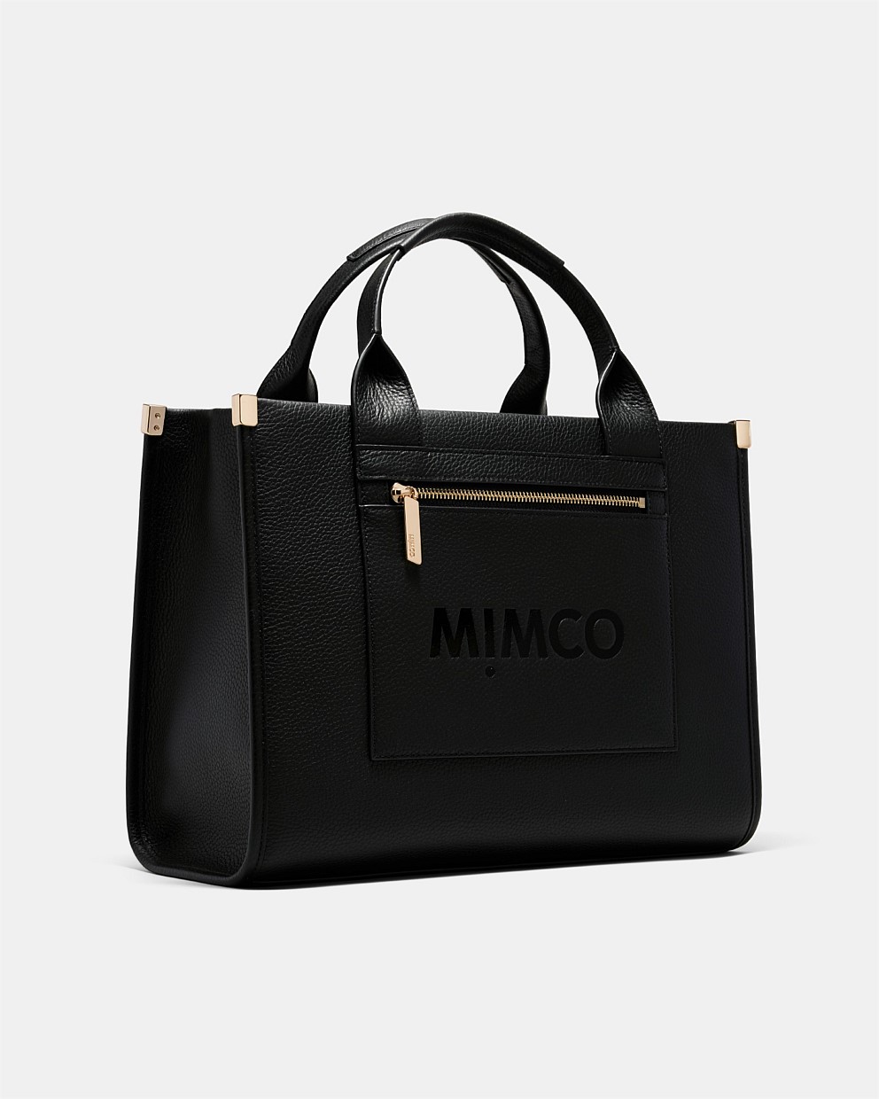 Black Light Gold Patch Leather Tote Bag - Bags | Mimco