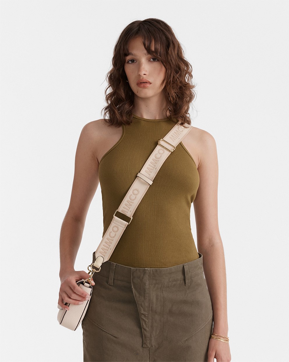 Pearl Stripe Webbing Bag Strap - Crossbody Bag Straps | Mimco