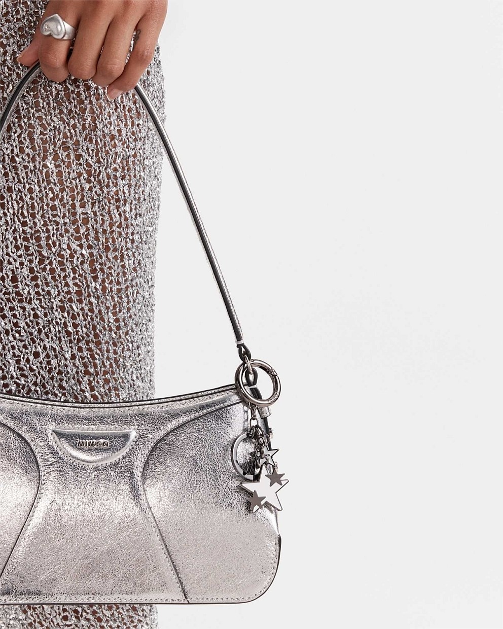 Gunmetal Galactic Keyring Bags Accessories Mimco