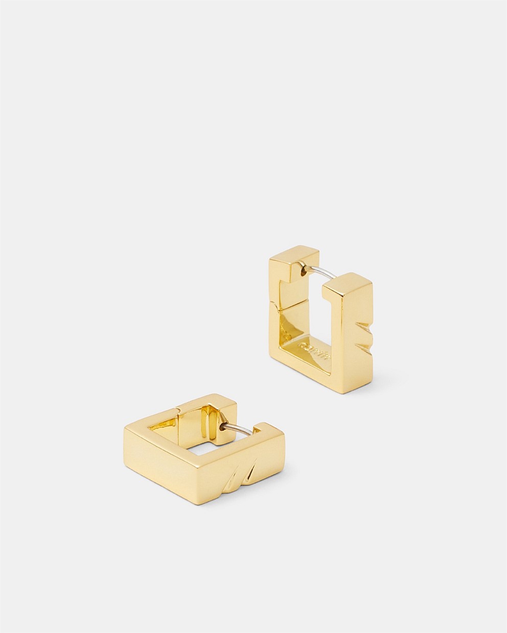 Instrumental Square Huggie Hoop Earrings