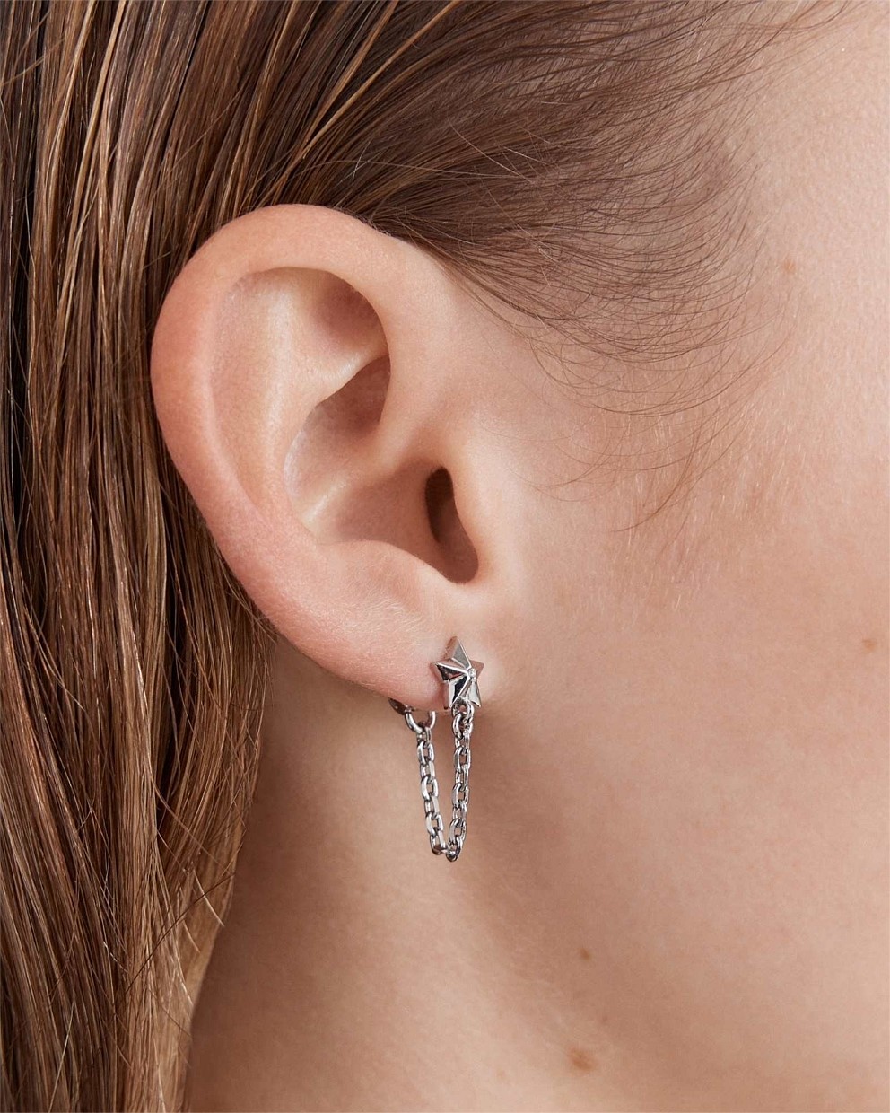 Star Struck Chain Stud Earrings