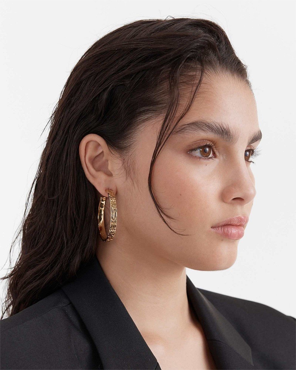 Cool Cat Large Hoop Earrings