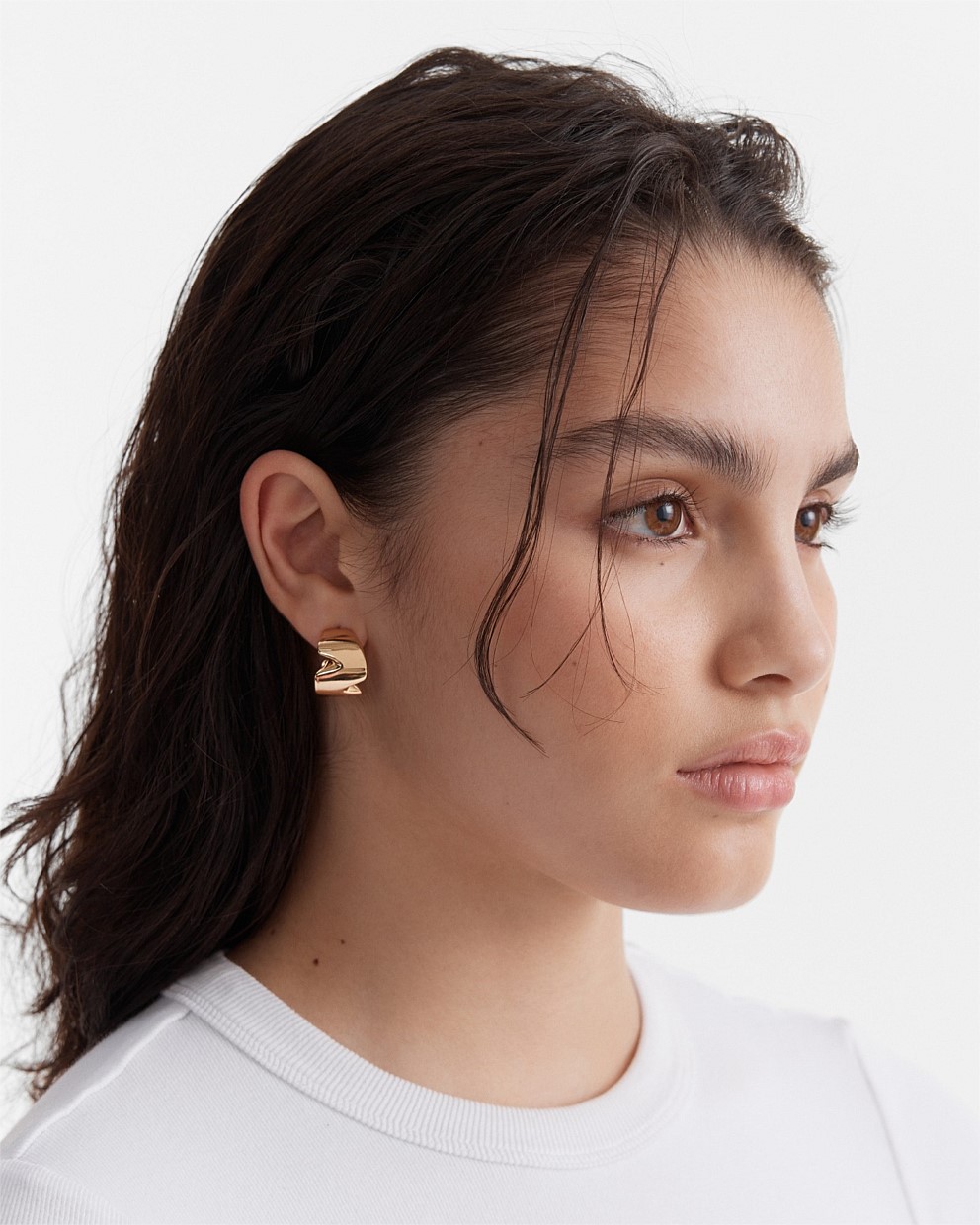 Into the Fold Wide Hoop Earrings