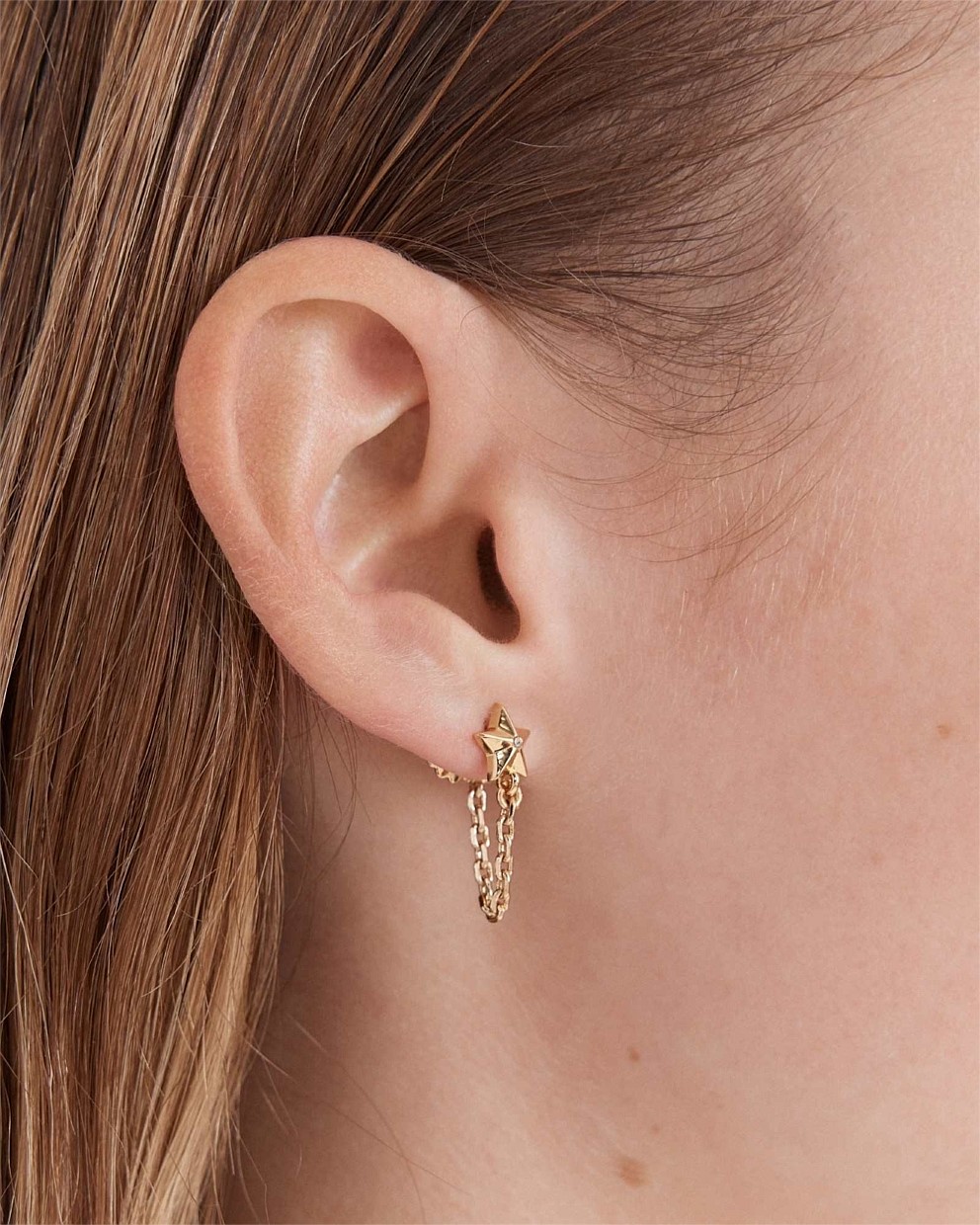 Star Struck Chain Stud Earrings