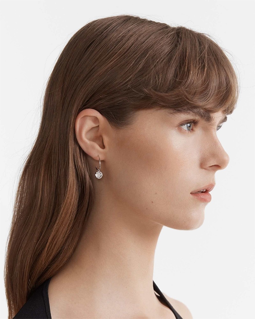 Lune Charm Hoop Earrings