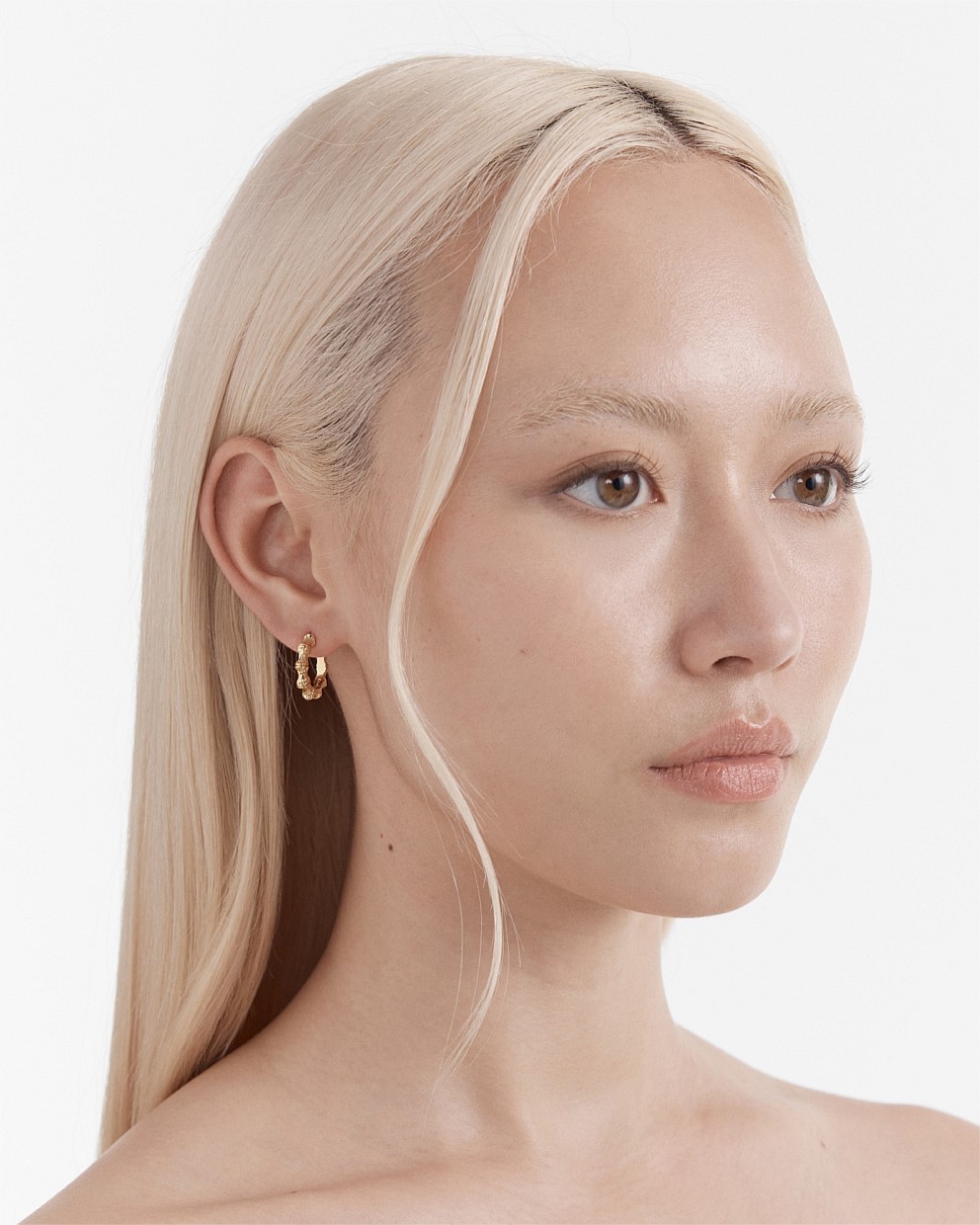 Retro Revival Small Bamboo Hoop Earrings