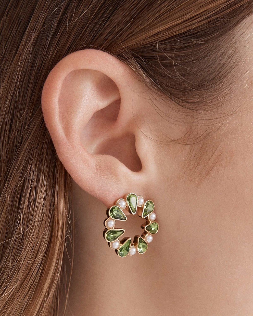 Pull Up To The Bumper Crystal Stud Earrings