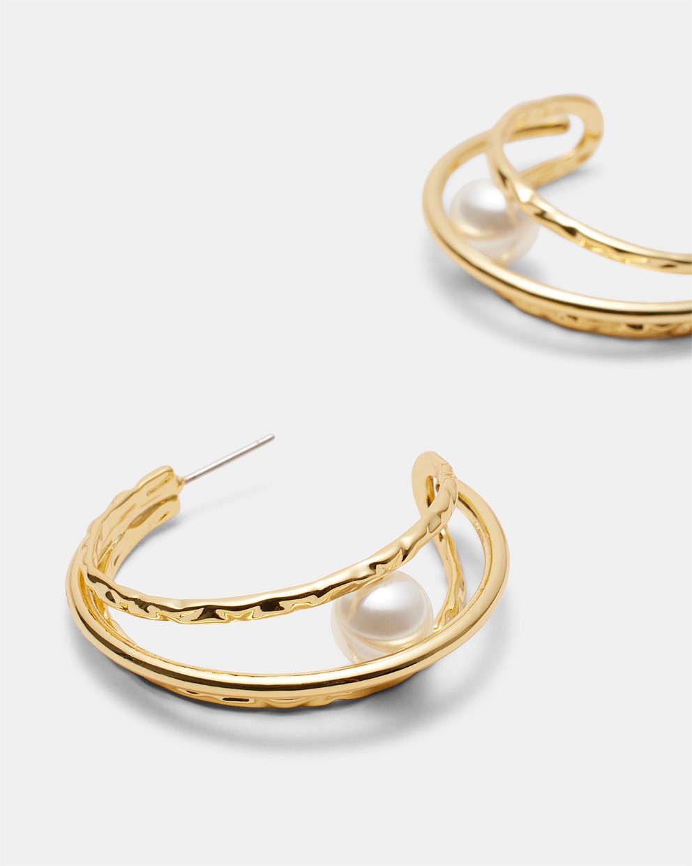 Cadence Pearl Hoop Earrings