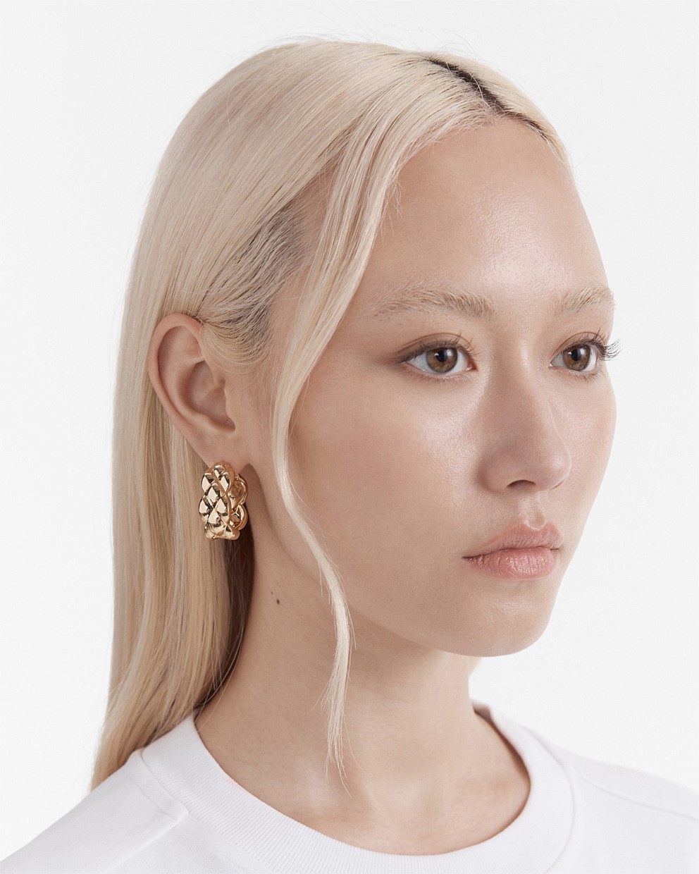 Paris Quilted Hoop Earrings