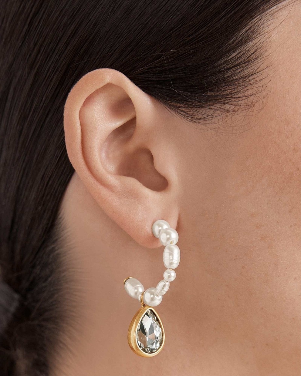 Bubbly Pearl Hoop Earrings