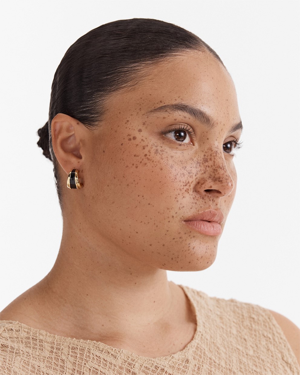 Mini Enamel Hoop Earrings