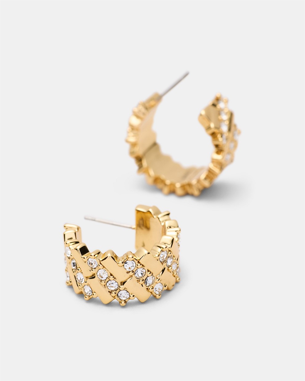 Winked Huggie Hoop Earrings