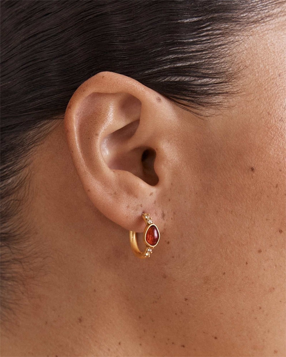 Pebble Huggie Hoop Earrings
