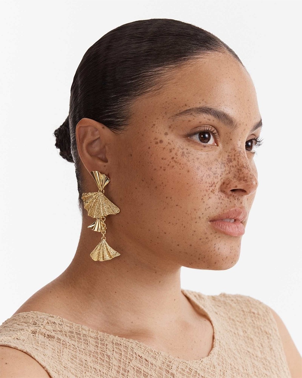 Fold Charm Drop Earrings