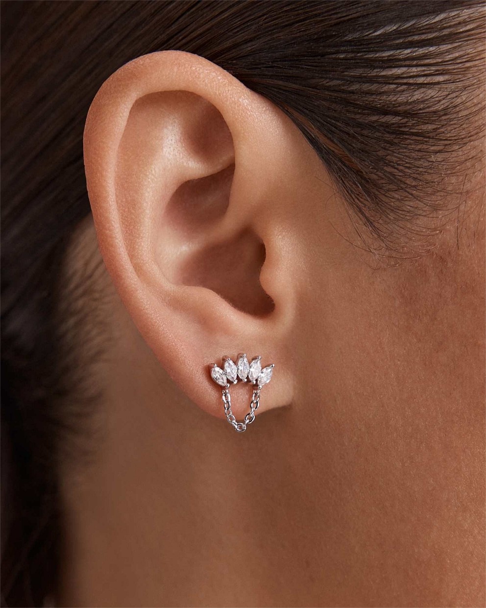Flock Chain Stud Earrings