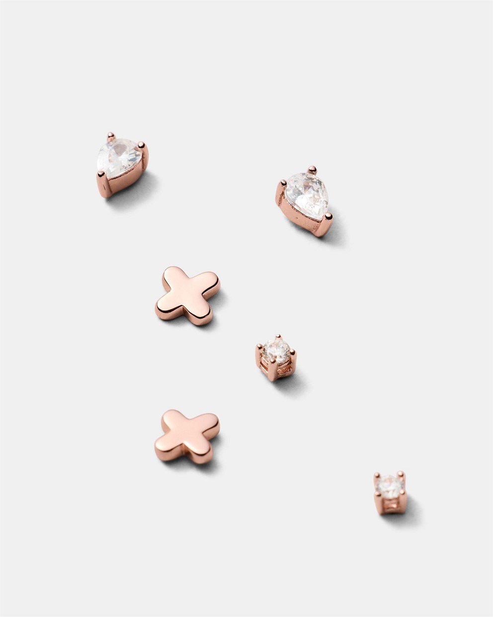 Cubic Zirconia Stud Earrings Set