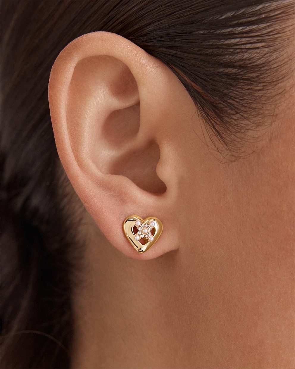Classic Heart Stud Earrings