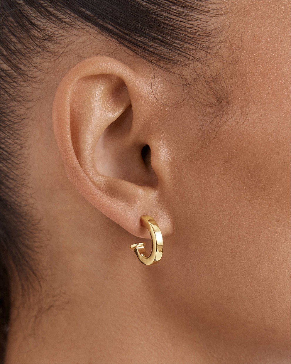 Lockette Charm Hoop Earrings