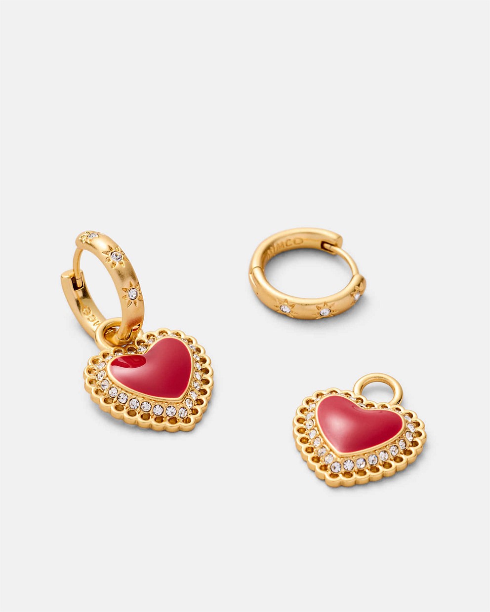 Lace Heart Hoop Earrings