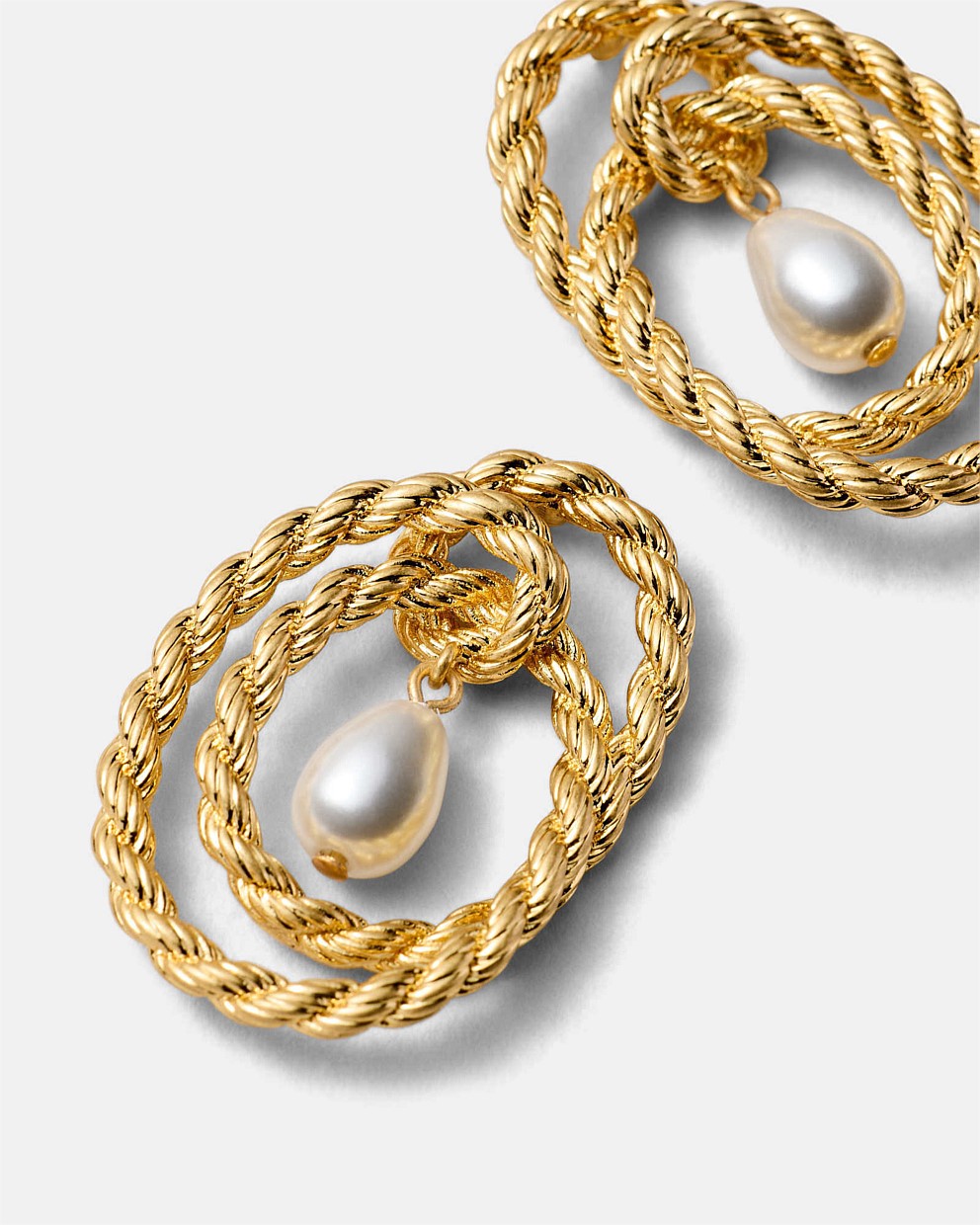 Twine Pearl Stud Earrings