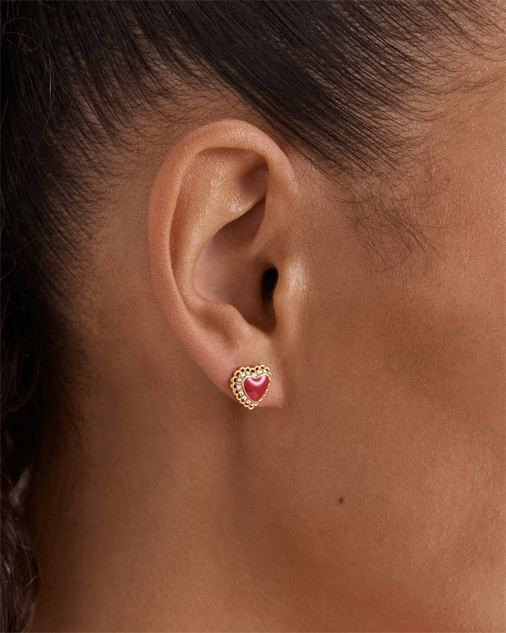 Lace Heart Stud Earrings