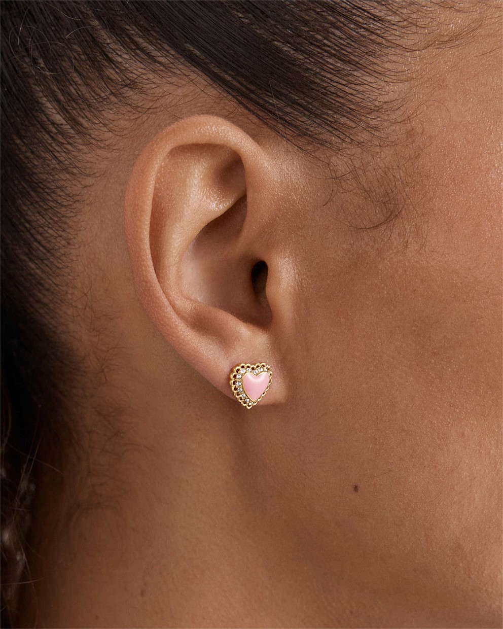 Lace Heart Stud Earrings