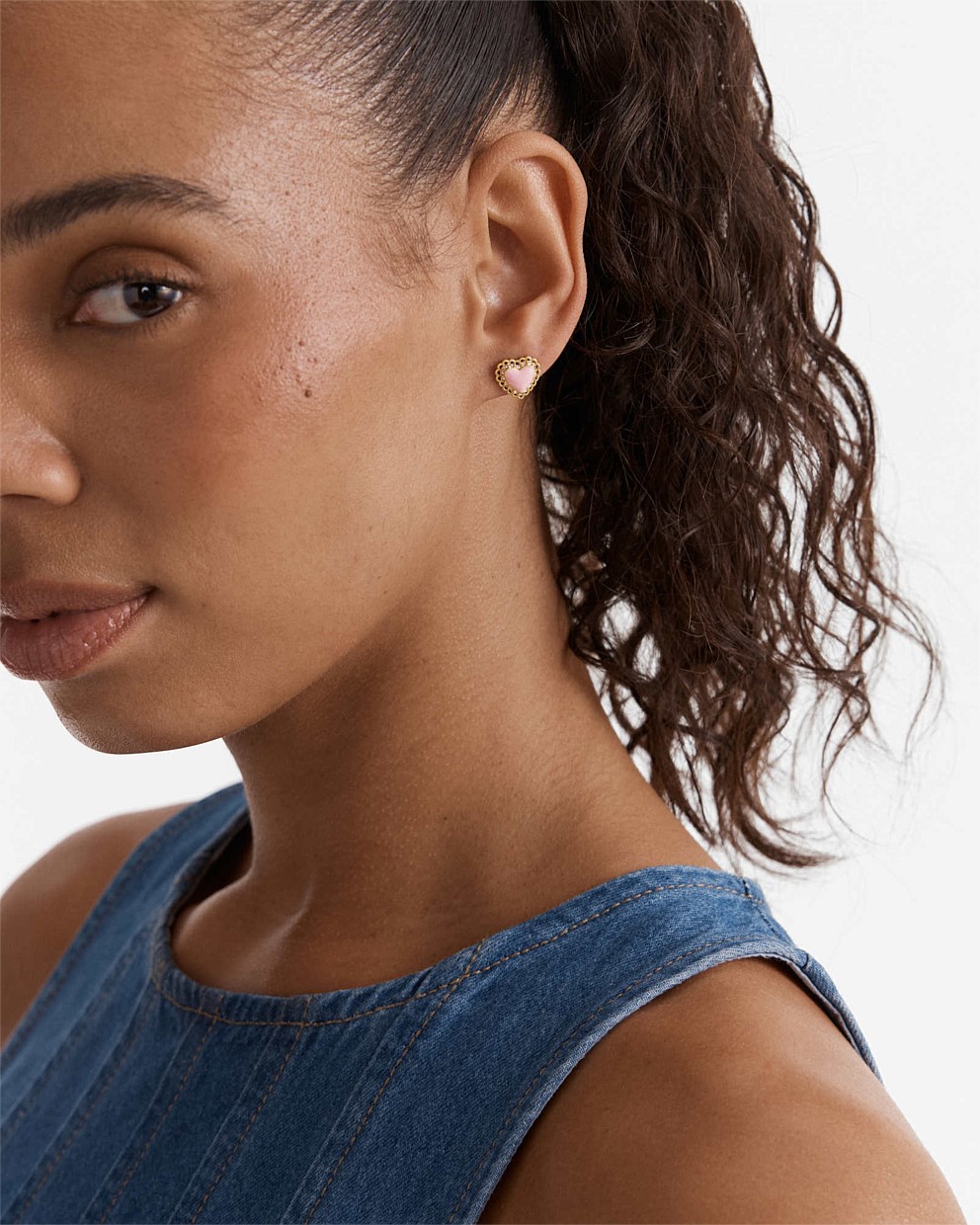 Lace Heart Stud Earrings