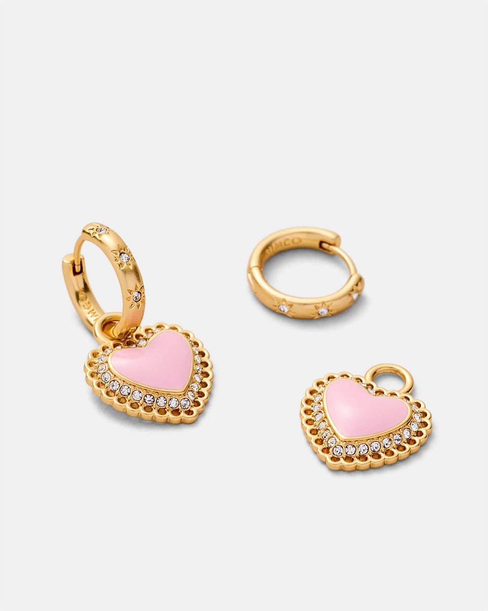 Lace Heart Hoop Earrings