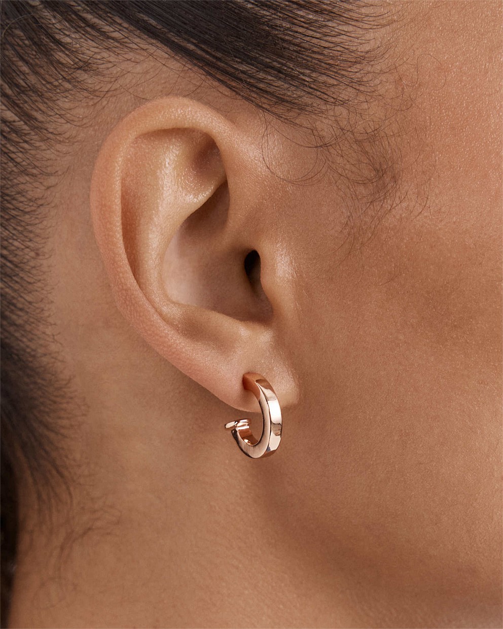 Lockette Charm Hoop Earrings