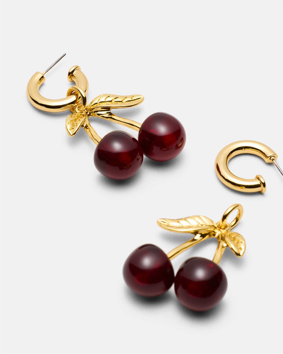 Noir Cherry Hoop Earrings