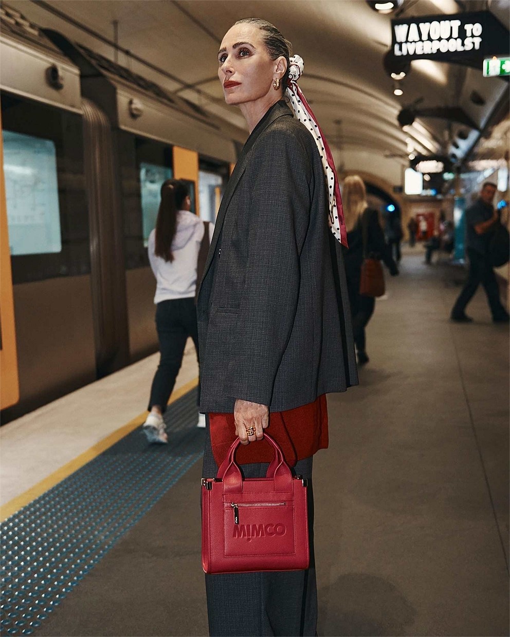 Patch Leather Mini Tote Bag