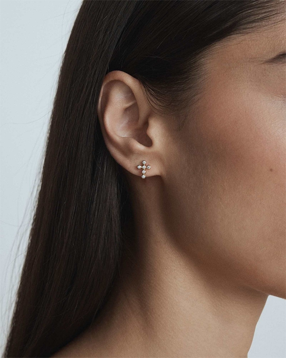 Faith Cross Stud Earrings