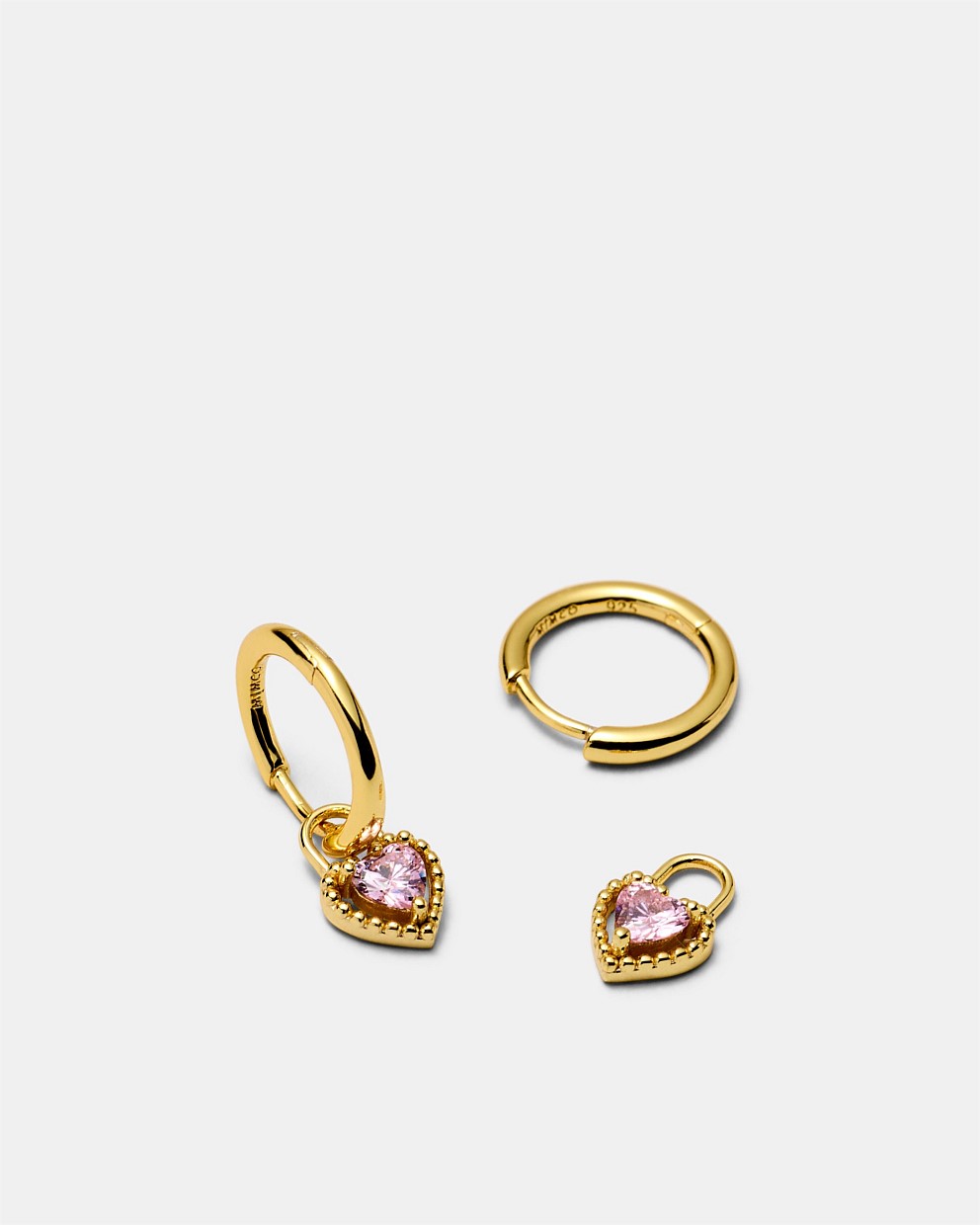 Amour Charm Hoop Earrings