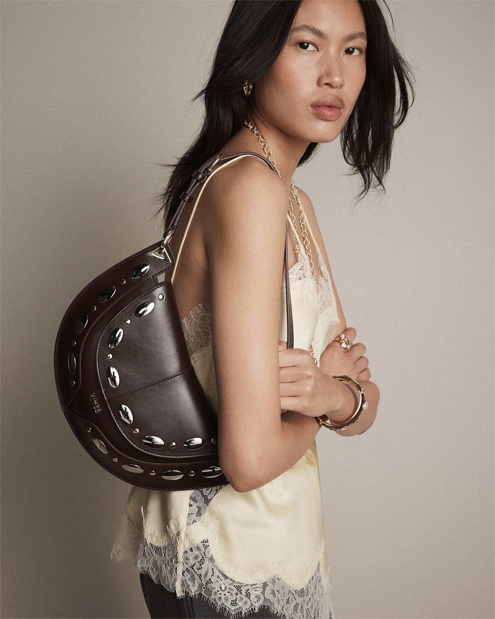 Dolly Studded Shoulder Bag