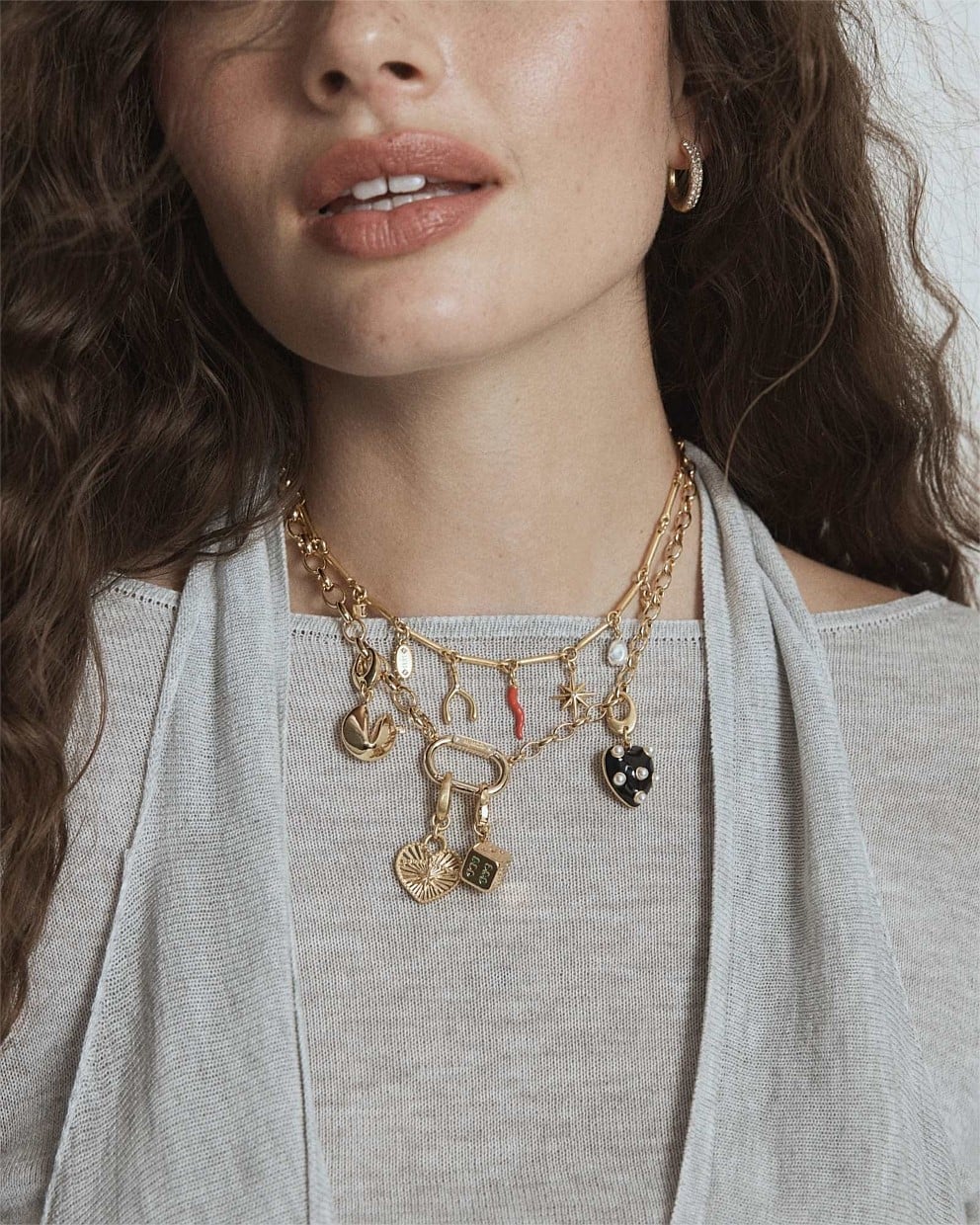 Polka Heart Charm