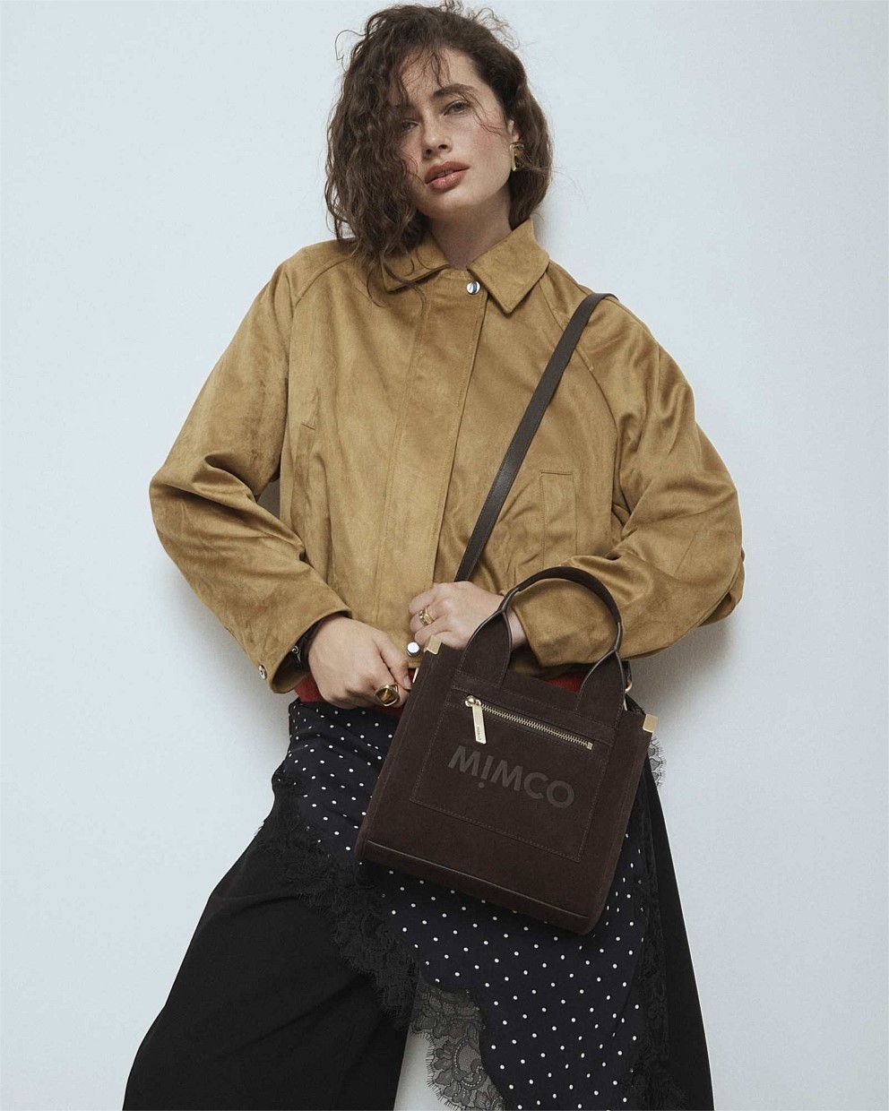 Patch Leather Mini Tote Bag
