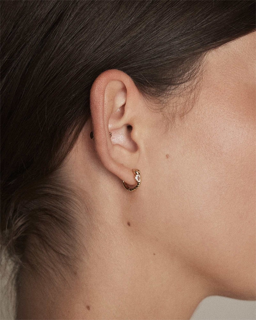 Shadow Huggie Earrings