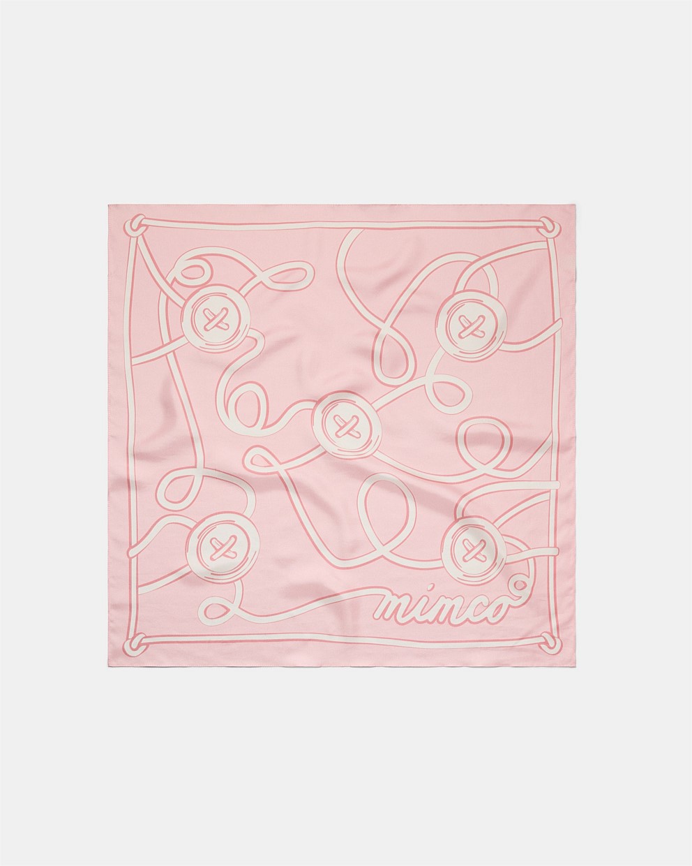 Mim Button Square Scarf