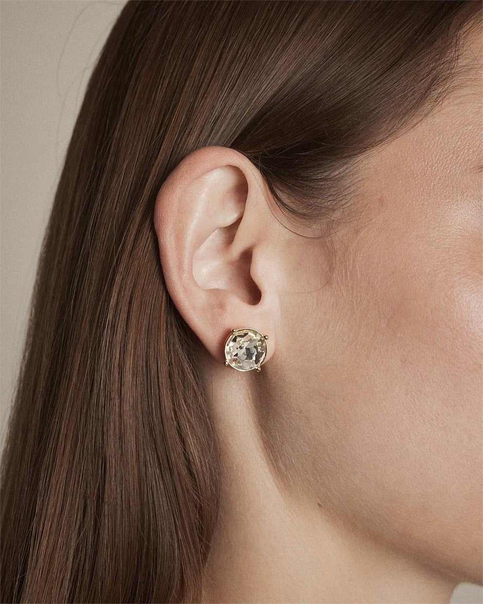 Glowy Crystal Stud Earrings
