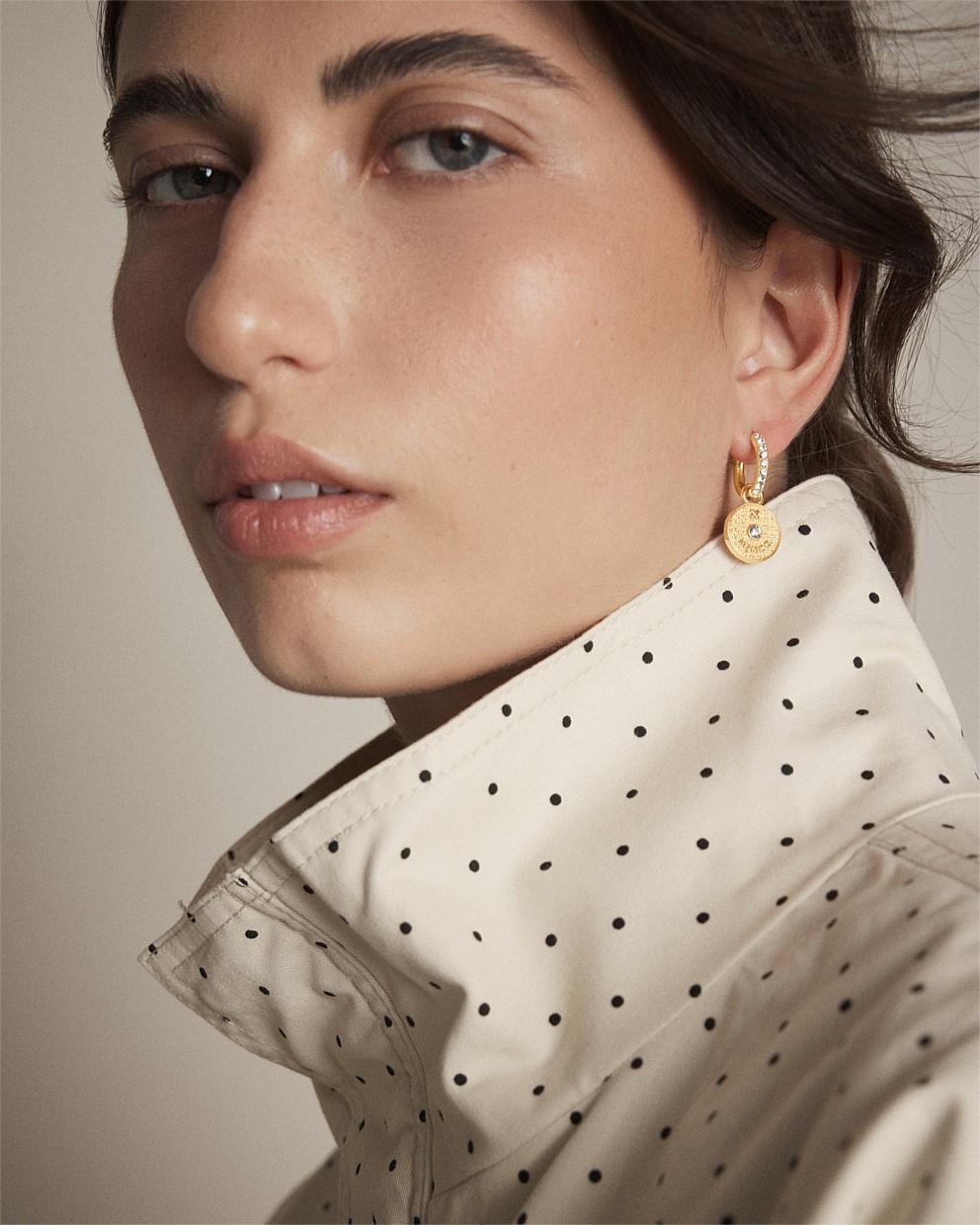 Amulet Charm Hoop Earrings