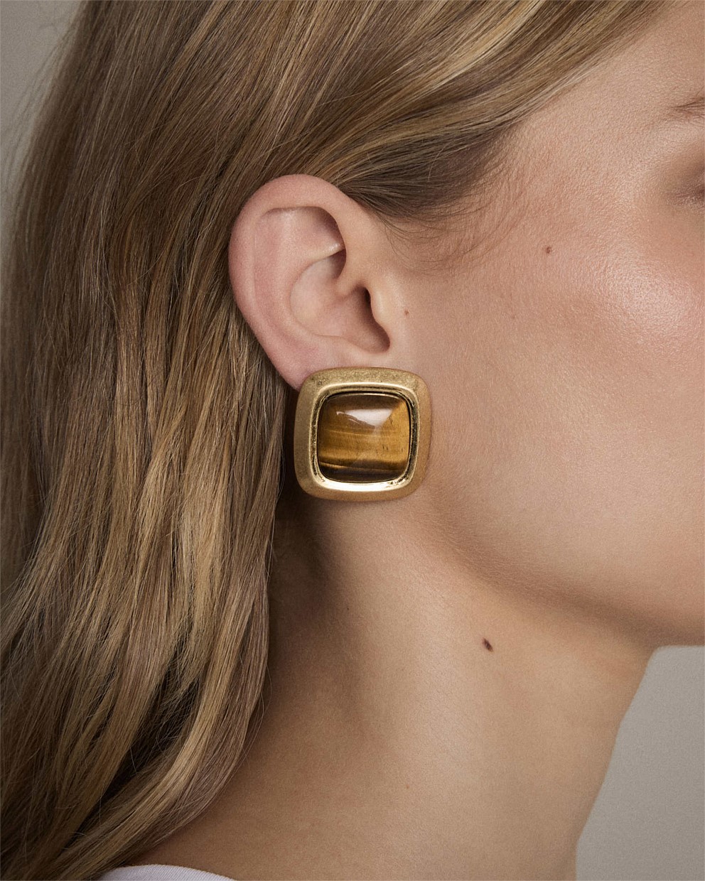 Abundance Stone Stud Earrings